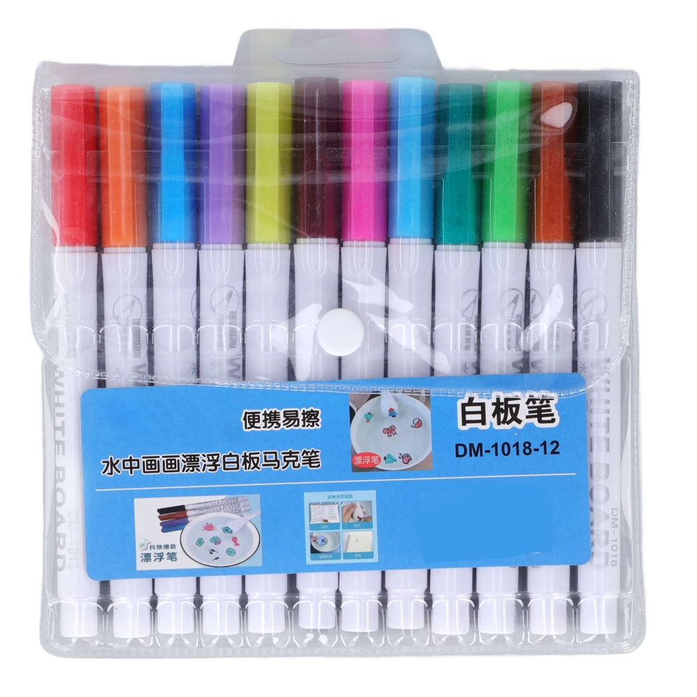 12pcs Floating Ink Pen 12 Colors Water Insoluble DIY Painting Doodle Floating Pen for Kids for Art Project