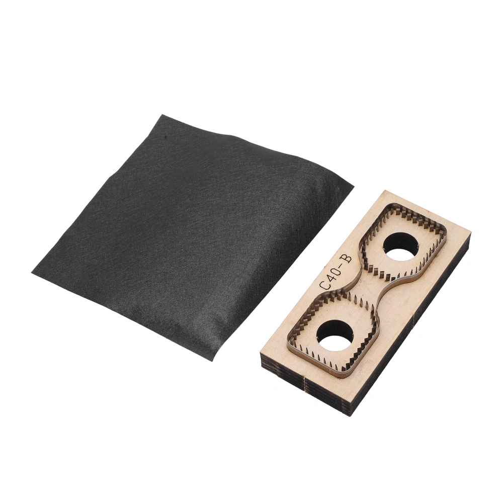 Leather Die Cutter Durable High Carbon Steel Wooden Base Easy to Use Leather Cutting Die Strip for Scrapbook DIY