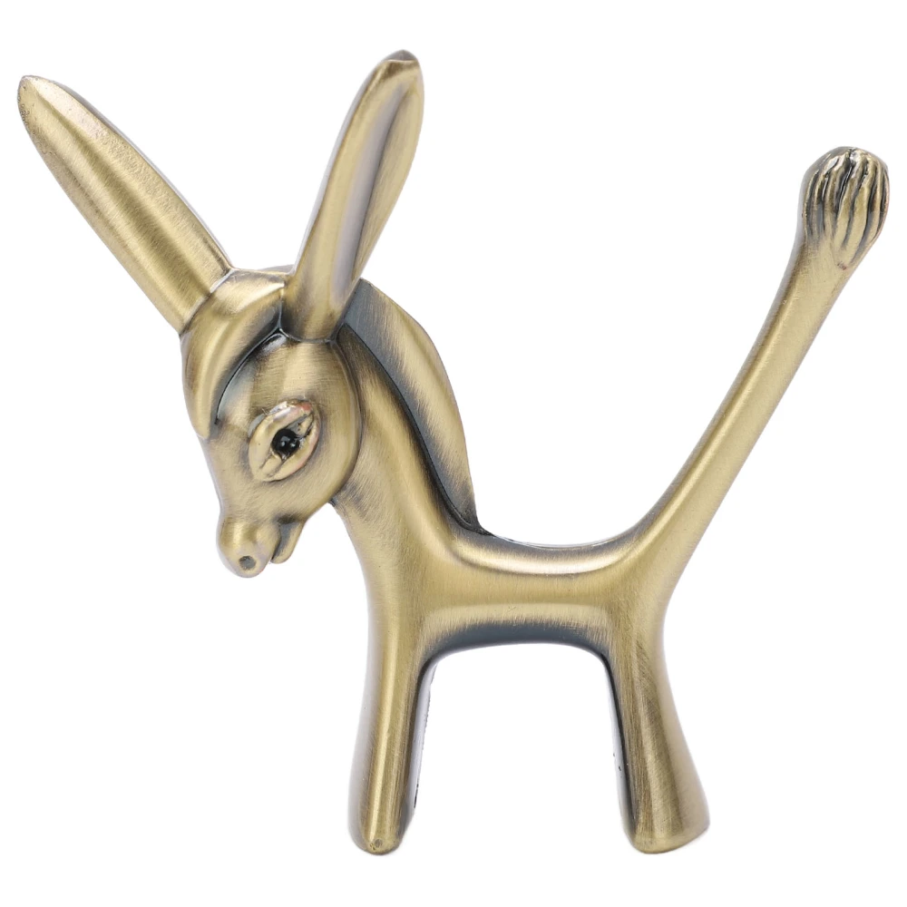 Donkey Ring Holder Donkey Statuette Durable Zinc Alloy Retro Style Safe Ring Organizer for Rings Jewelry