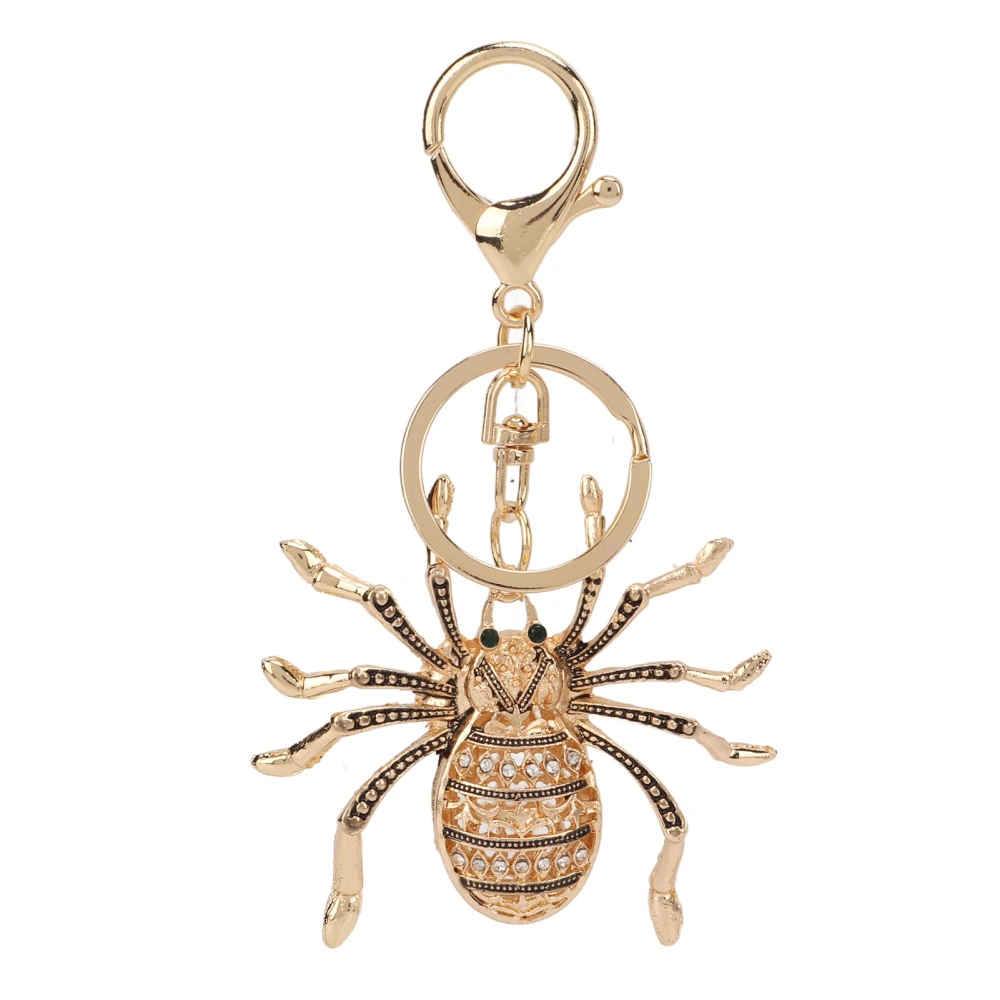 Keychain Zinc Alloy Diamond Spider Car Key Chain Metal Pendant Women's Bag Accessories Decoration Gift Gold