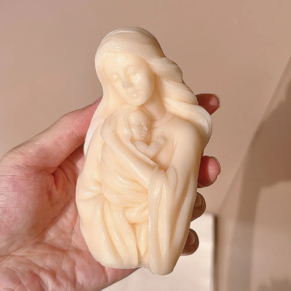 Virgin Baby Hold Statue Silicone Mold