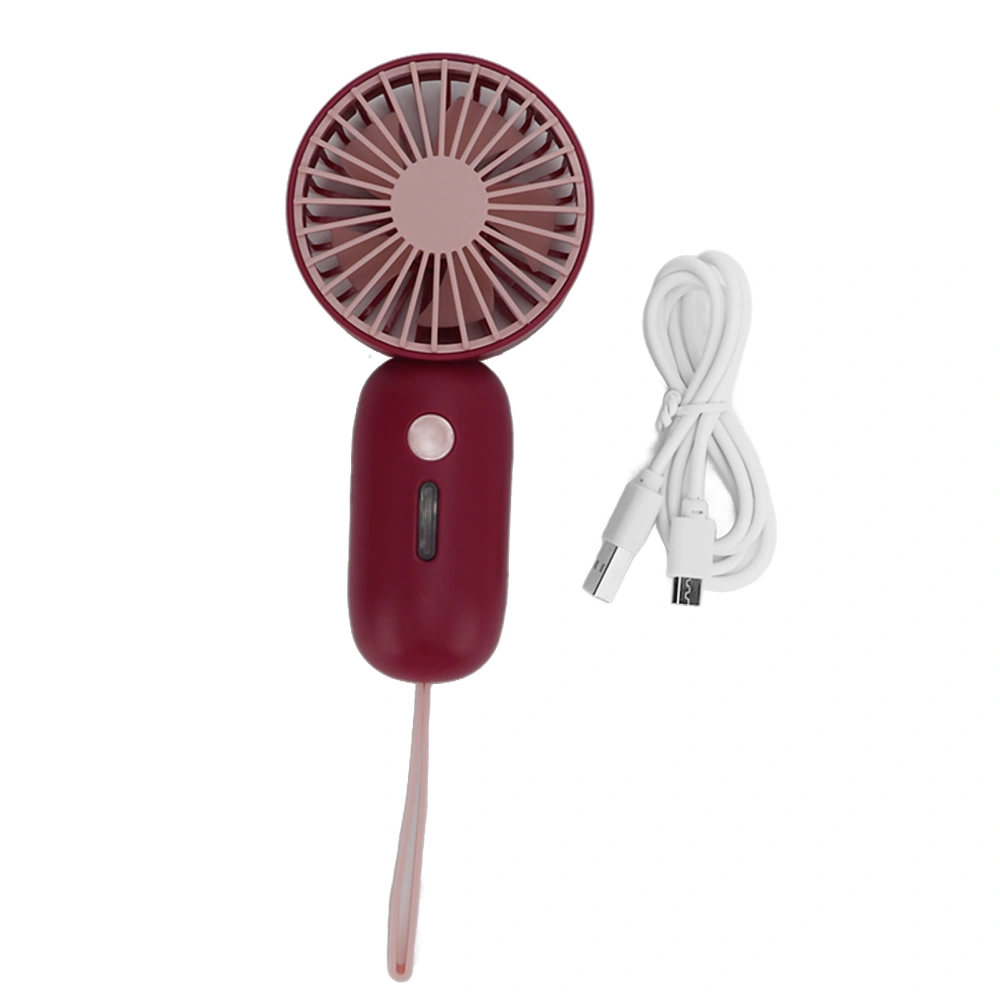 Handheld Mini Fan Three Level Wind Speed USB Charging Portable Handheld Lanyard Small Fan for Outdoor Dorms Home