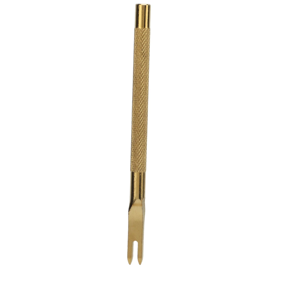 Leather Prong Chisel 4mm Stainless Steel Anti Slip Handle Design Incisive Gold Leather Punch Chisel 2 Teeth