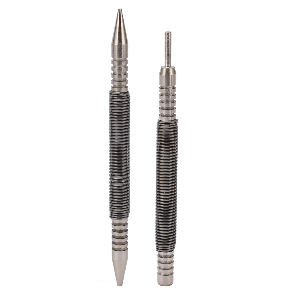 2pcs Hinge Pin Punch Set Spring Loaded Design Carbon Steel Material 3500PSI Impact Dual Head Nail Setter Pin Set