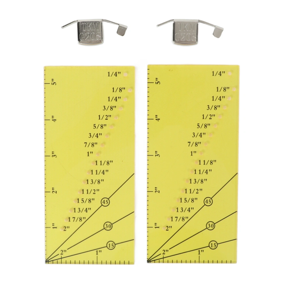 2set Seam Guide Ruler Strong Magnetic Stainless Steel Transparent Acrylic Yellow Ruler Positioning Magnet Seam Guide