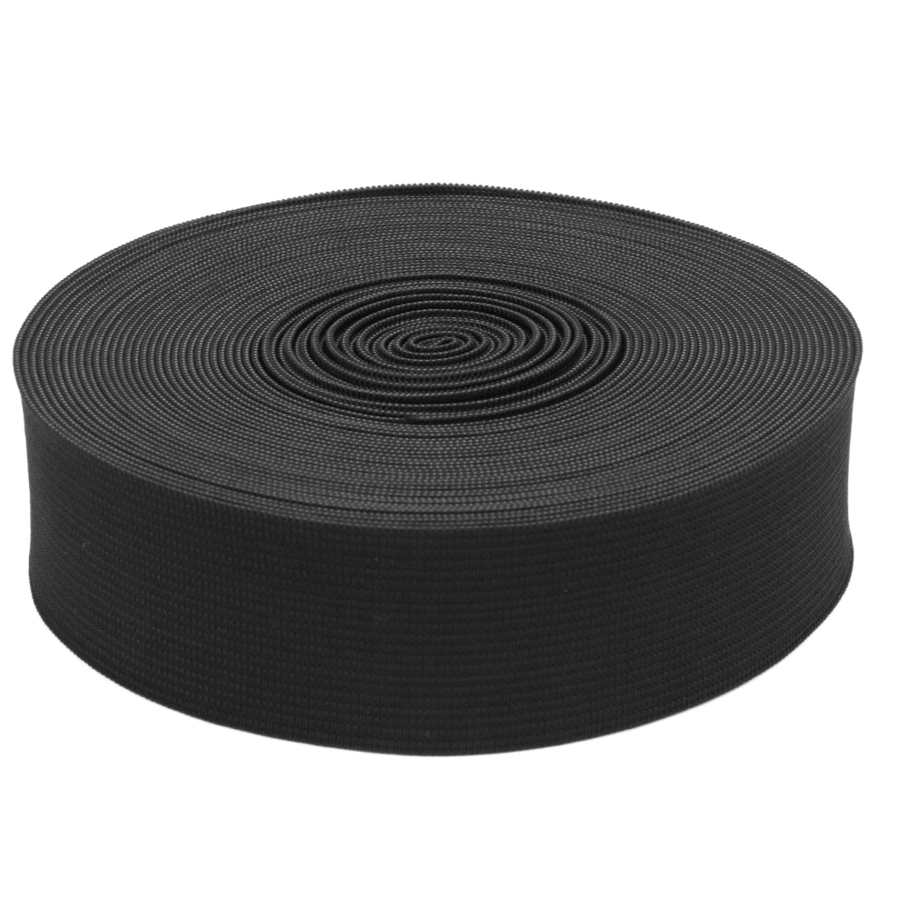 Elastic Band 10 Yards Black 3.5cm/1.4in Width Thicken DIY Cutting Comfortable Breathable Sewing Elastic Roll for Crafts