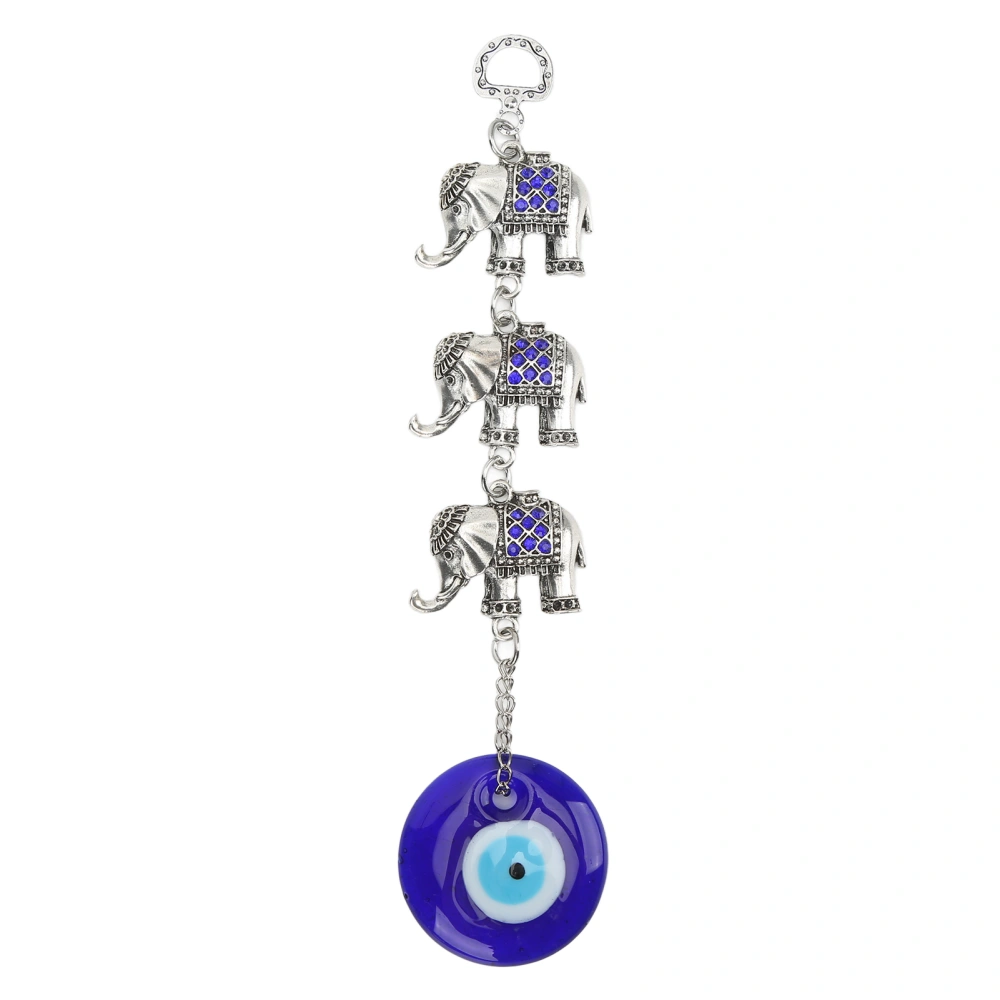 Evil Eye Decorative Pendant Beautiful Three Elephants Design Pendant Ornament for Wall Home Decorations Amulets