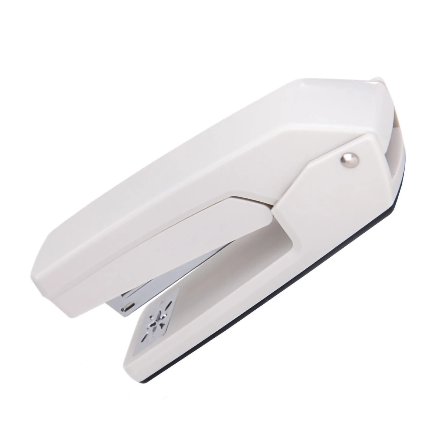 Swing Stapler ABS Metal Material 50 Pcs Paper Fastener 20 Sheets Capacity Desktop Staplers for Office School White