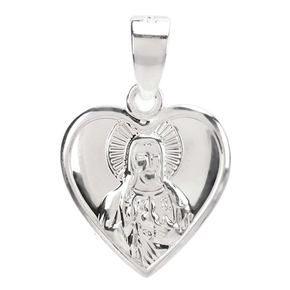 Virgin Mary Pendant Nativity Relief Sculpture 925 Silver Virgin Pendant Hand Crafted Fine Polishing Virgin Mary Necklace