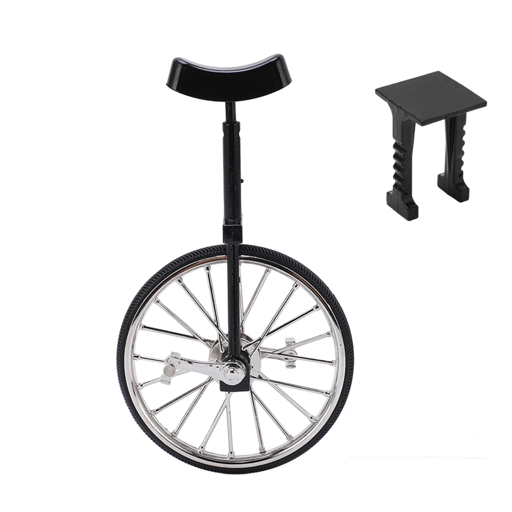 Mini Unicycle Model High Simulation Durable Sturdy Alloy Exquisite Design Wide Applicability Mini Unicycle Ornament