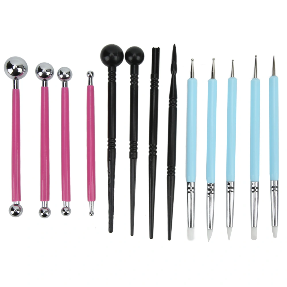 13Pcs Modeling Clay Sculpting Tools Set Complete Tools Various Sizes Ball Stylus Dotting Tools for DIY Pottery Sculpture