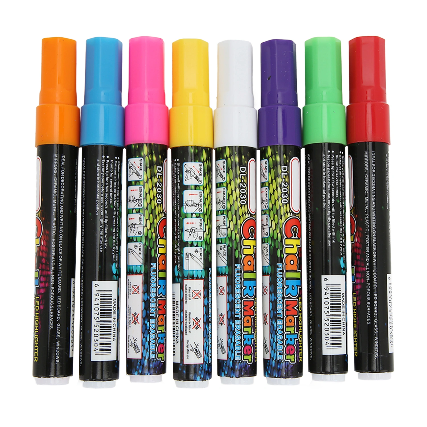 8Pcs Chalk Markers 8 Colors Bright Vibrant Colors Erasable Easy Removal Wide Application Chalkboard Markers