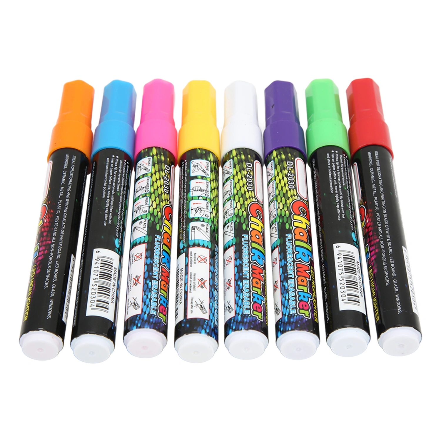8Pcs Chalk Markers 8 Colors Bright Vibrant Colors Erasable Easy Removal Wide Application Chalkboard Markers