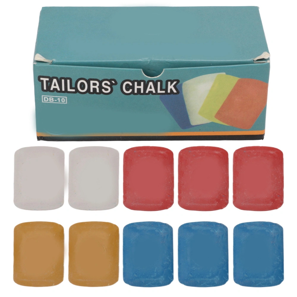 10Pcs Tailors Chalk 4 Colors Wide Application Easy Removal Easy to Apply Fabric Chalk for Tailoring Fabric DIY