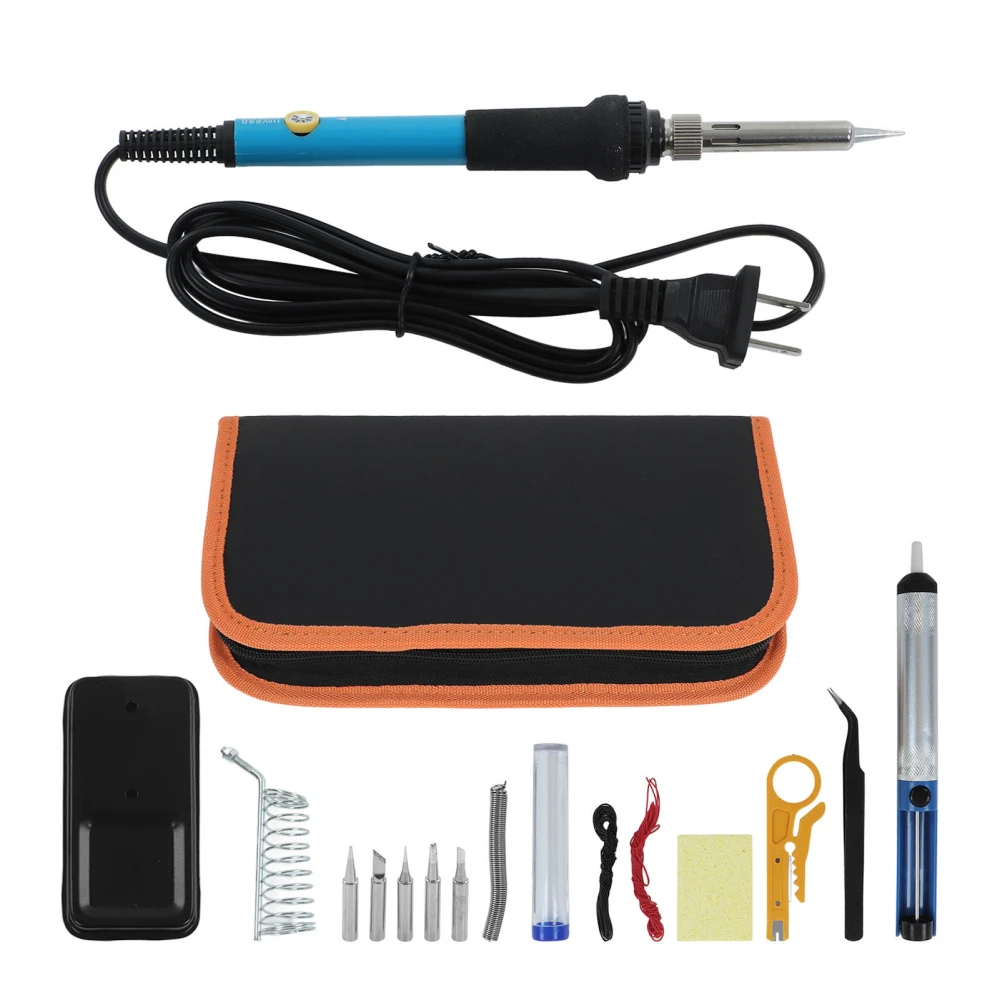 Soldering Iron Kit Adjustable Temperature Safe Durable Quick Heating Humanized Antioxidant Soldering Welding Iron KitUS Plug 110V