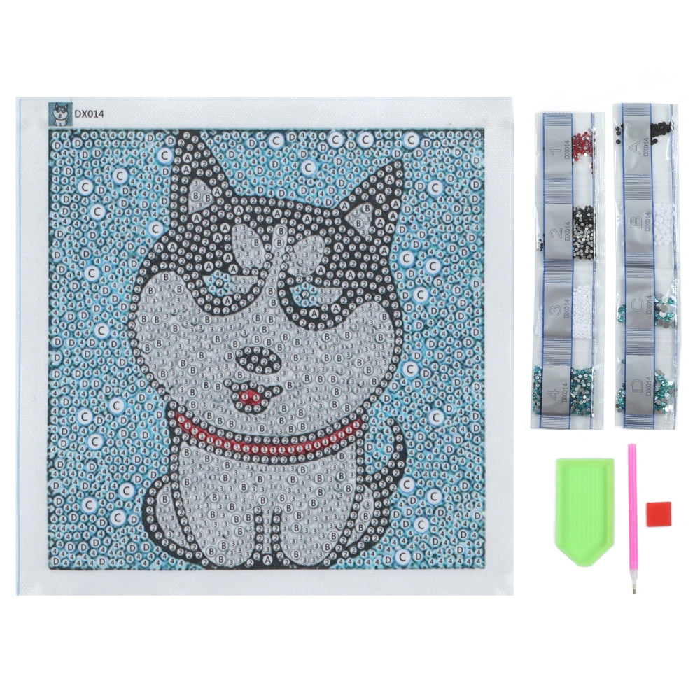 Diamond Painting Set Cartoon Husky Children's 5D Special Shaped Diamond Painting Living Room Decoration Painting