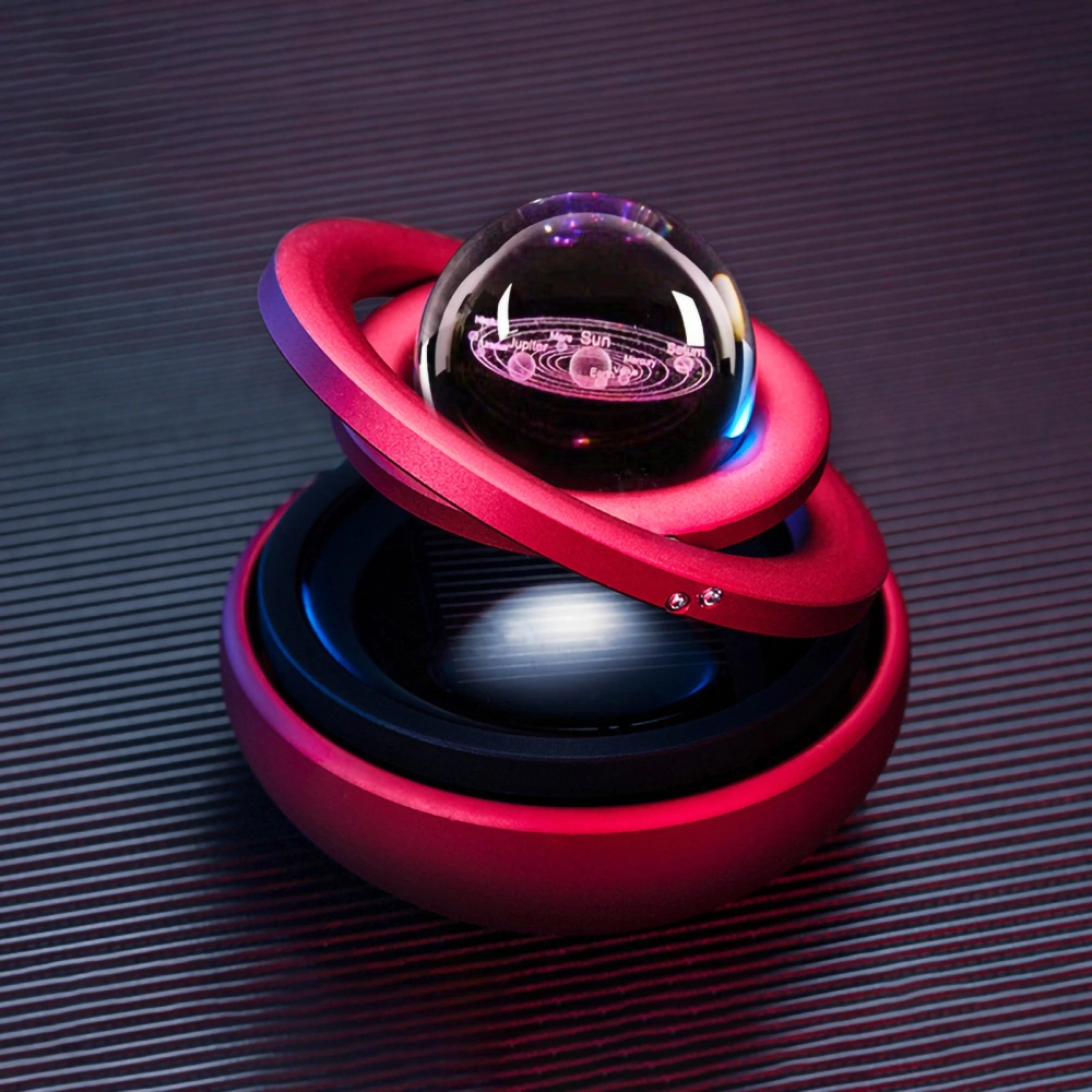 Car Perfume Pendant Galaxy Design Long Lasting Fragrance Solar Energy Rotating Car Aromatherapy Diffuser for GiftsSolar System