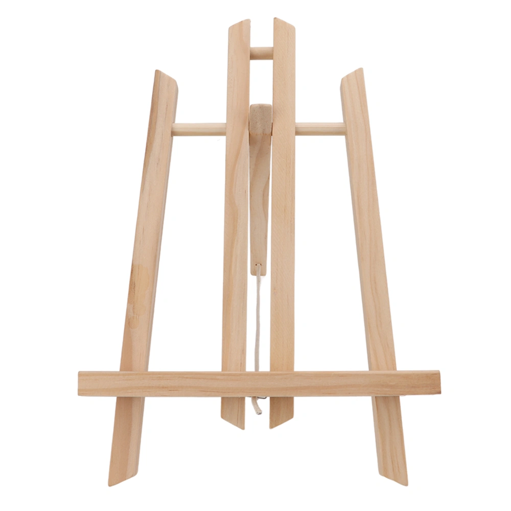 Small Easel 30cm/11.8in Wood Color Pine Material Embedded Screw Design Trapezoidal Painting Stand for Displaying Signs