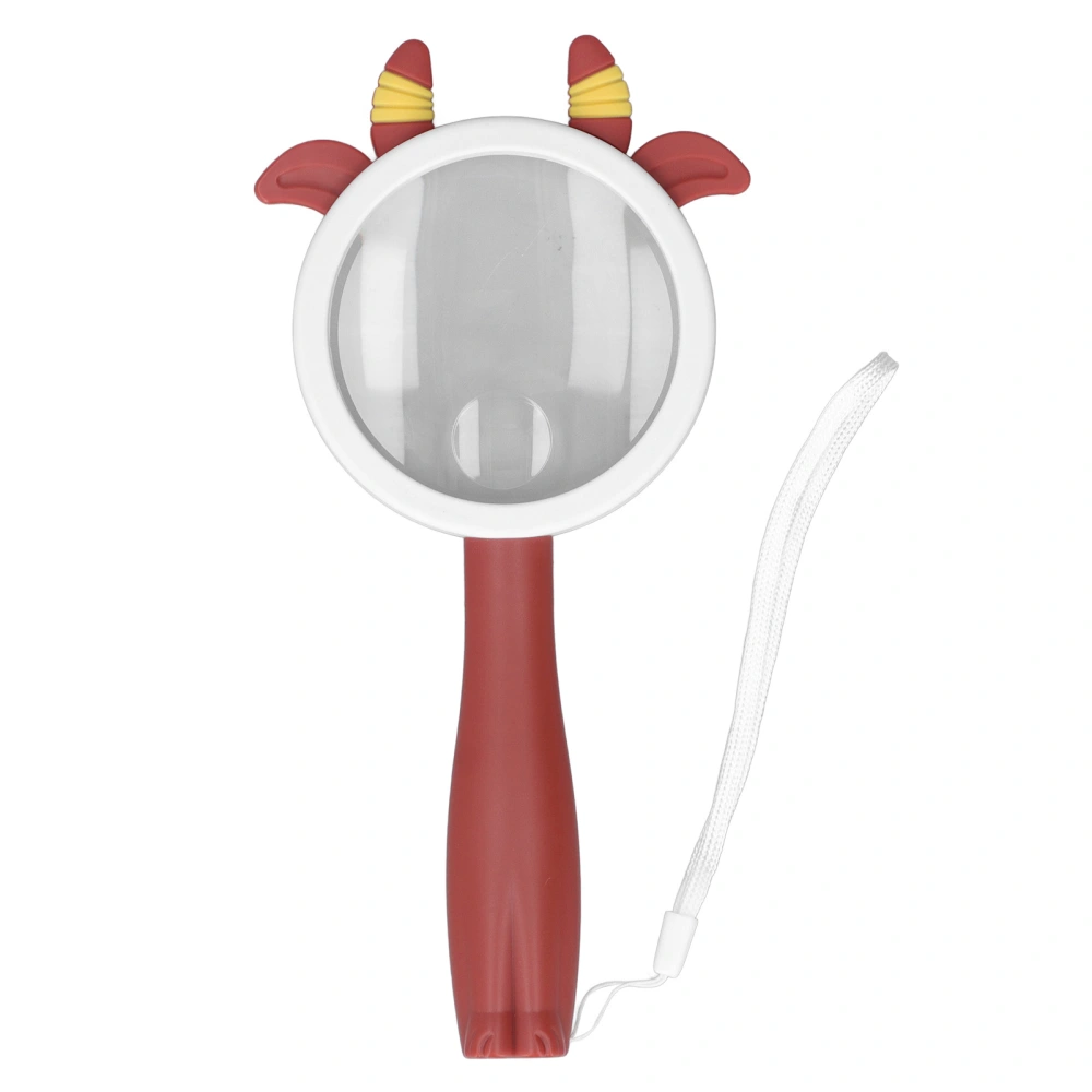 Magnifier Plastic Handle Cartoon Cow Animal Coffee Color Comfortable Grip HD Design ABS Reading Magnifying Glass