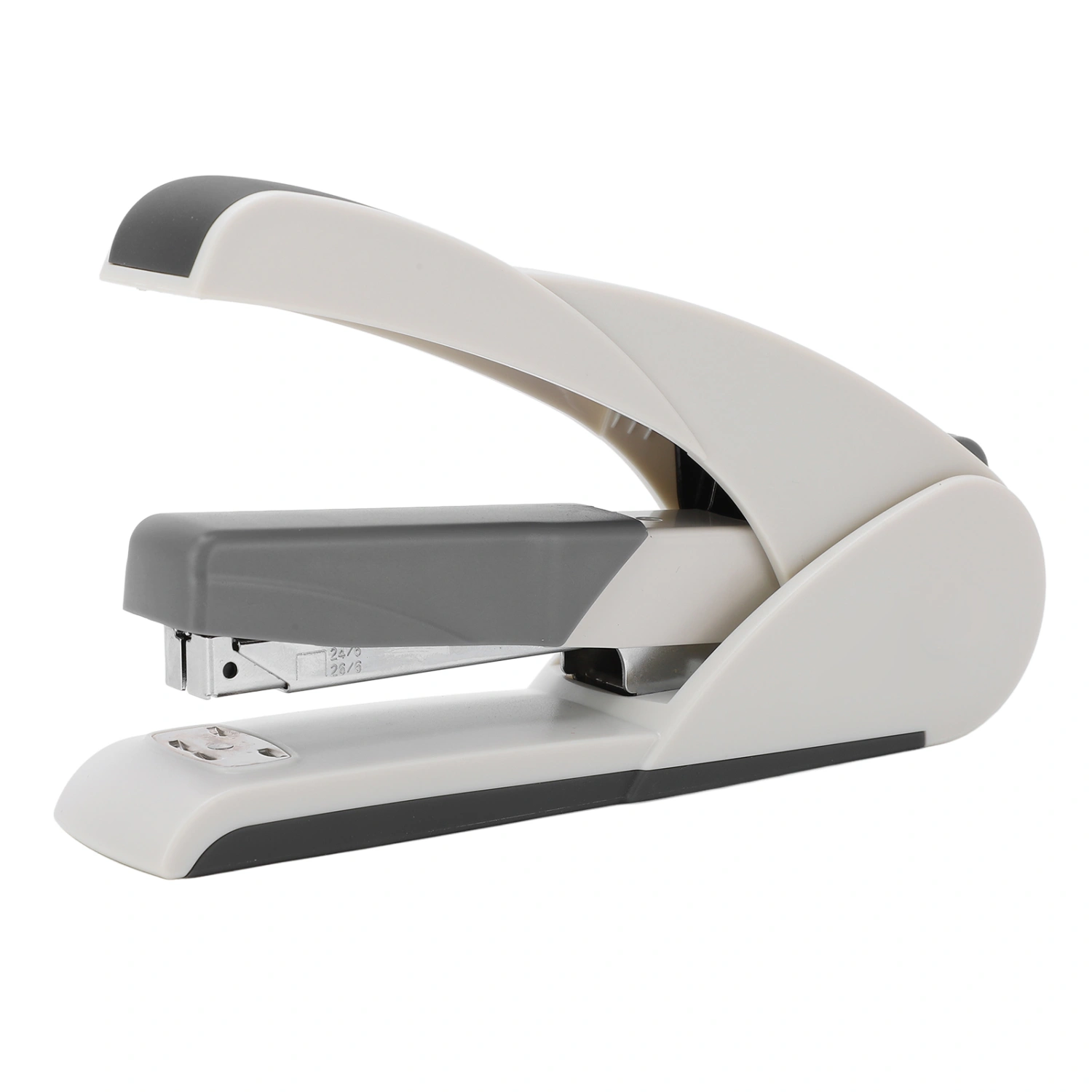 Stapler 20 Sheet Capacity 210pin Large Capacity Labor Saving Mini Stapler with Needle Storage Bin for Office Desktop5852 White (Grey)