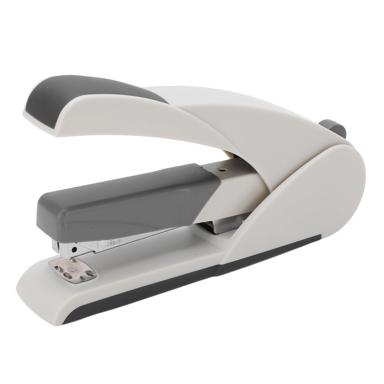 Stapler 20 Sheet Capacity 210pin Large Capacity Labor Saving Mini Stapler with Needle Storage Bin for Office Desktop5852 White (Grey)