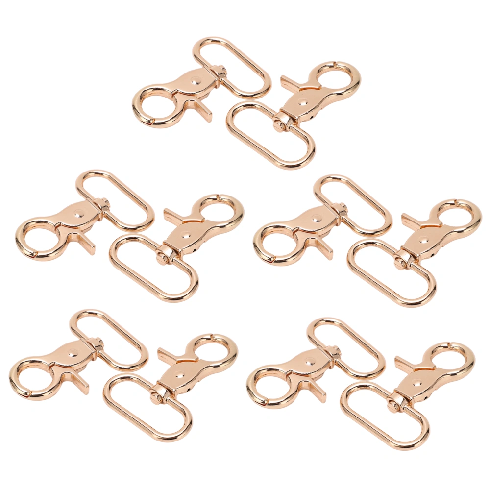 10PCS Keychain Hook 360° Rotation Flexibility Light Weight Alloy Lobster Clip with Rotate Hook Clip for Straps Reticule