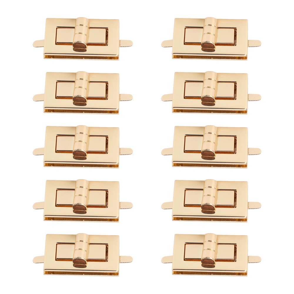 10Sets Turn Lock Clasp Classic Design High Hardness Purse Lock for DIY Luggage Purse Handbags