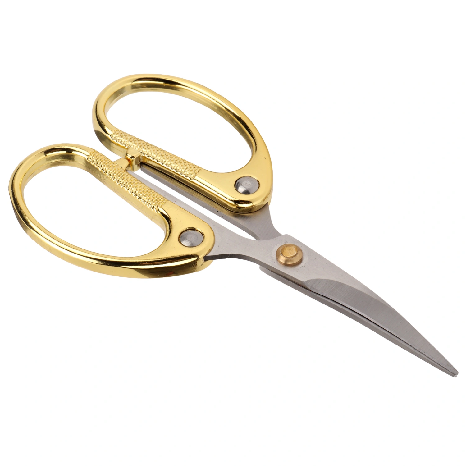 Craft Scissors Stainless Steel High Hardness Durable Ergonomic Design Easy Cutting Widely Used Sewing ScissorsGold