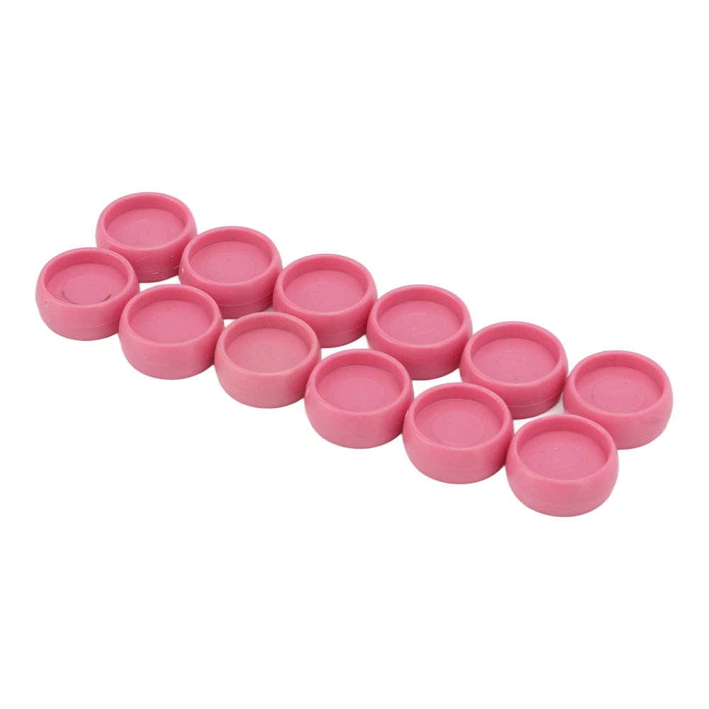 12 Pcs Plastic Binding Rings 10mm Portable DIY T Type Mushroom Hole Pack Plastic Binder Ring Accessories RingLight Pink