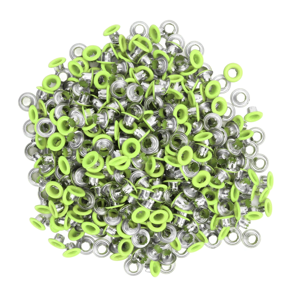 500Pcs Snap Buttons Iron Material Flat Smoothing Bright Surfaces Lightweight Colorful Sewing SnapsYK4/5C22 (Fluorescent Green)