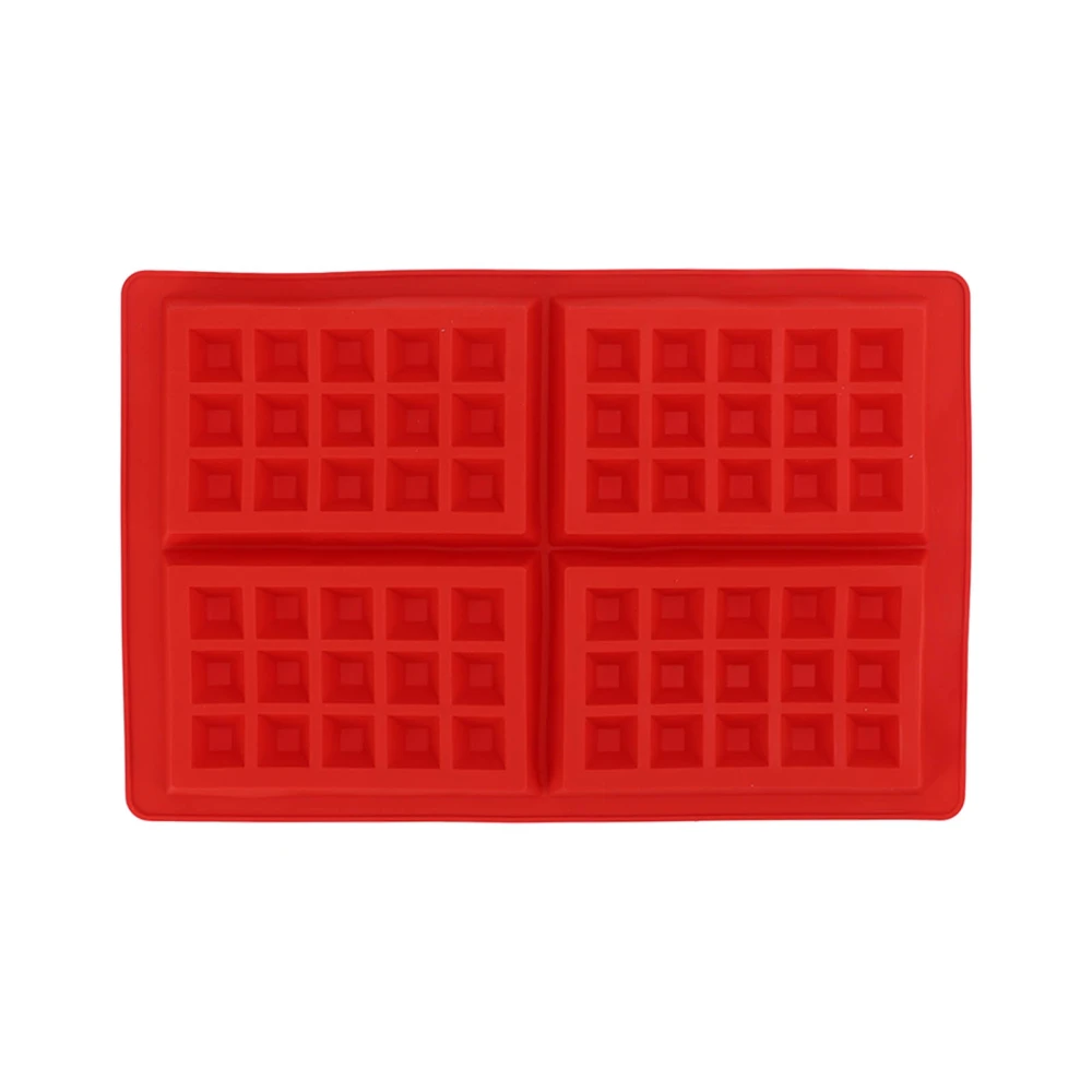 Waffle Silicone Mold Safe Good Elasticity Easy Demoulding DIY Baking Mold for Making Puddings Cake Chocolates4 Grid Rectangular 51060