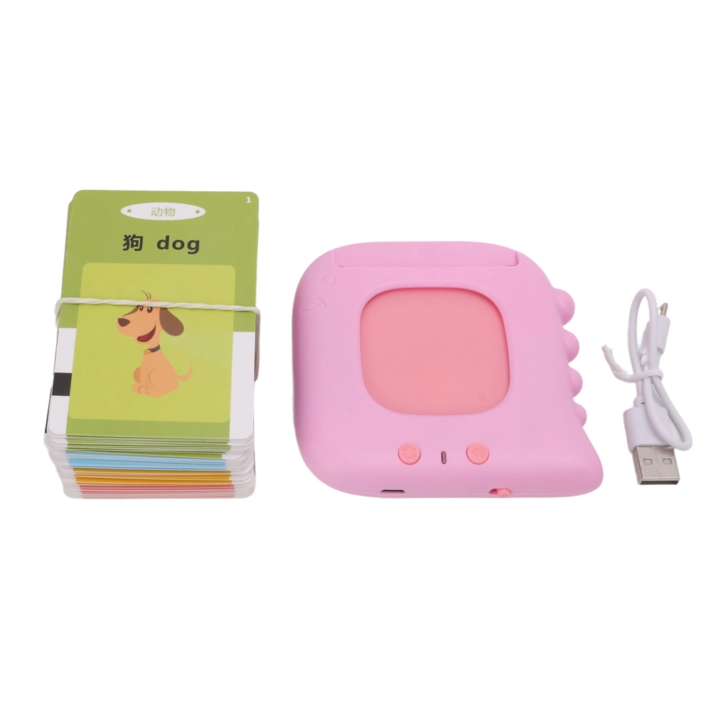 Card Early Education Machine for Boys Girls Fink Dinosaur Electronic Learning Toys with 224 Audiobooks Volume Adjustment