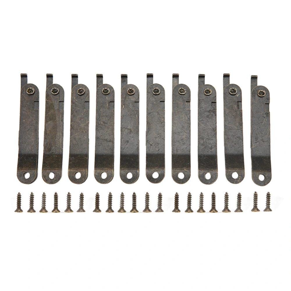 10 Sets Folding Support Hinge Antirust Corrosion Resistant Iron Lid Support Hinge for Wooden Boxes Jewelry Case Cabinet