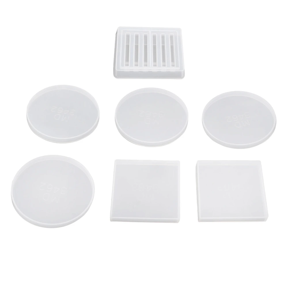 7pcs Silicone Mold Unique Exquisite Design Elastic Easy Demoulding Mould Craft for DIY Making Coasters Base