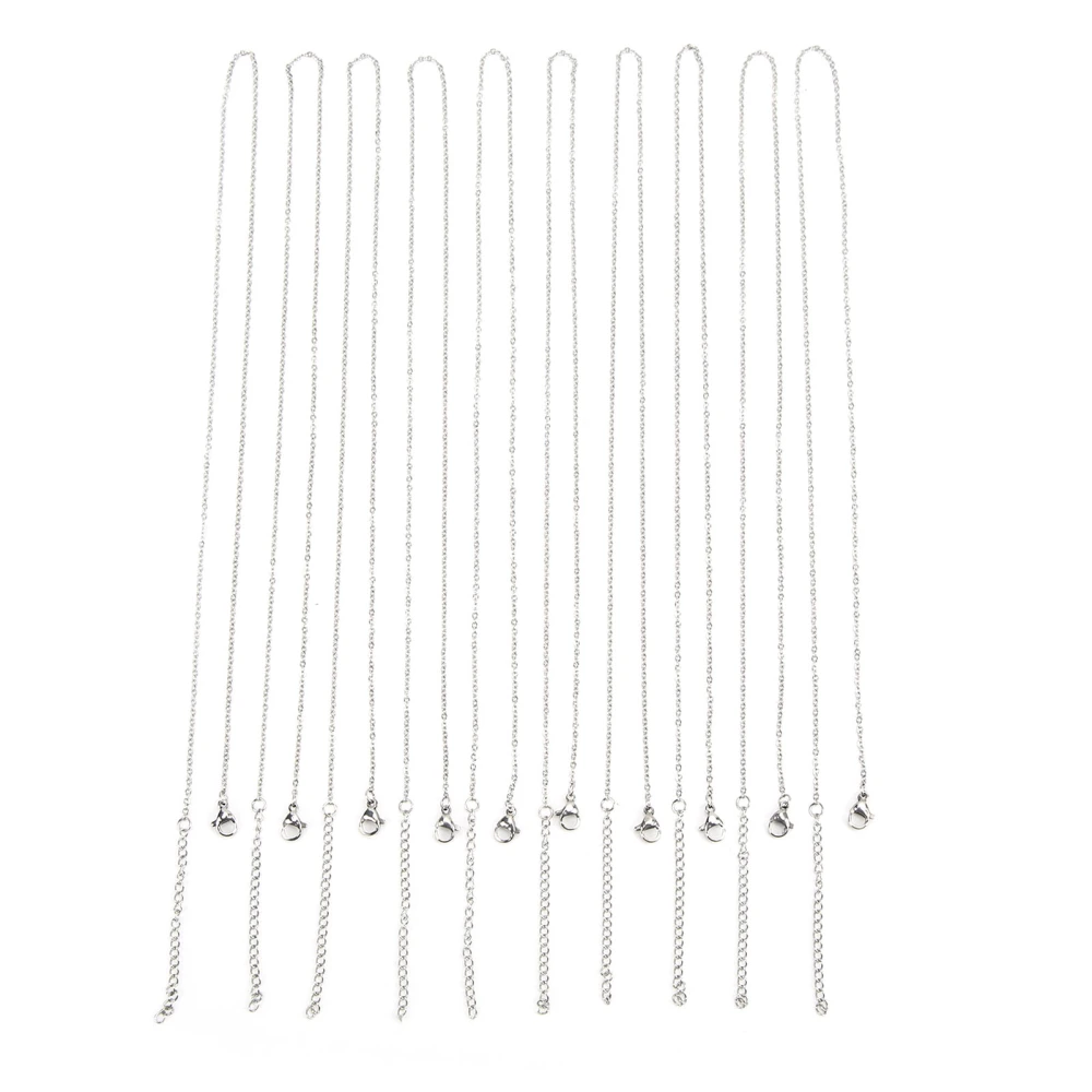 10 Pcs Necklace Chain Stainless Steel Pendant Necklace Clavicle Chain Cross Flattened O Chain