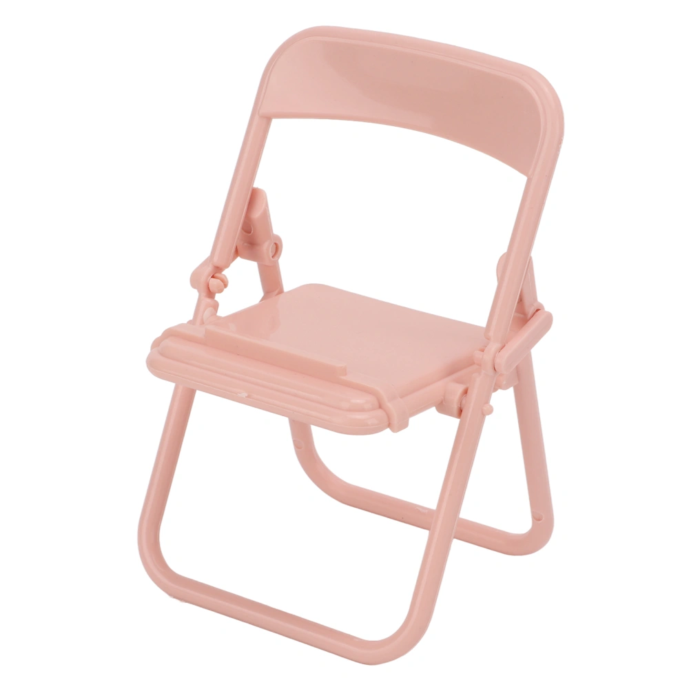 Phone Stand TPR Material Portrait Landscape Mode Watching Stool Shape Auxiliary Decorative Portable Mobile HolderPink