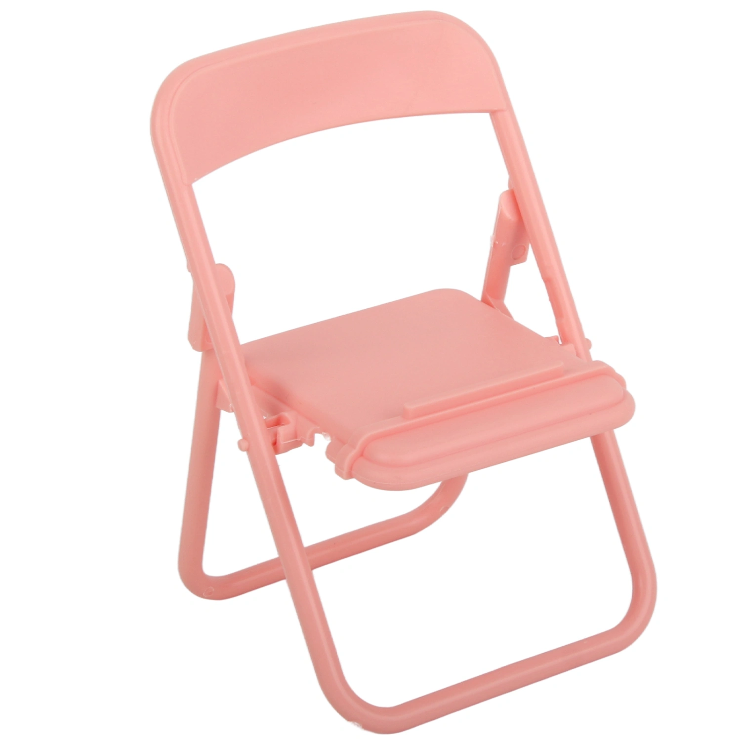 Phone Stand TPR Material Portrait Landscape Mode Watching Stool Shape Auxiliary Decorative Portable Mobile HolderPink