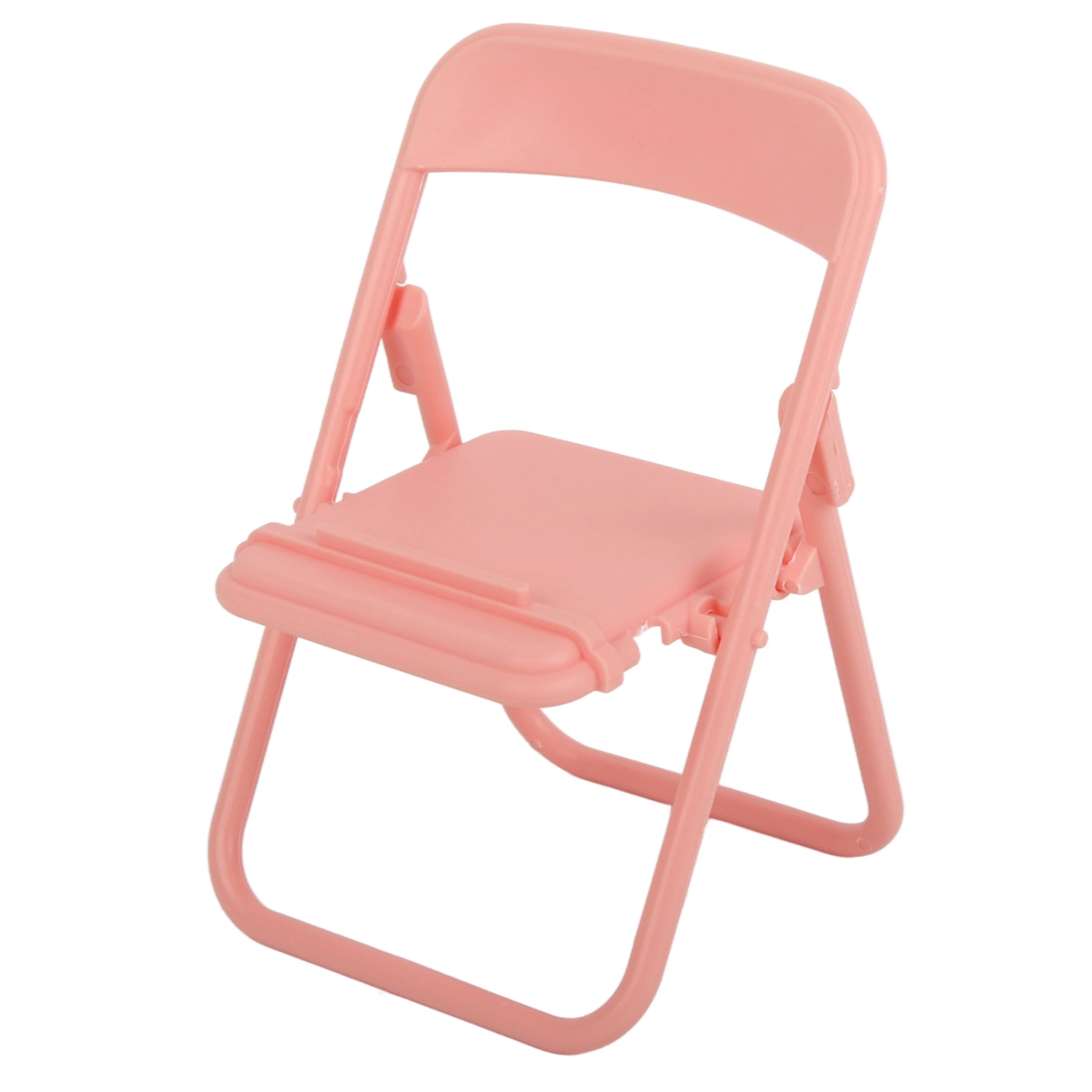 Phone Stand TPR Material Portrait Landscape Mode Watching Stool Shape Auxiliary Decorative Portable Mobile HolderPink