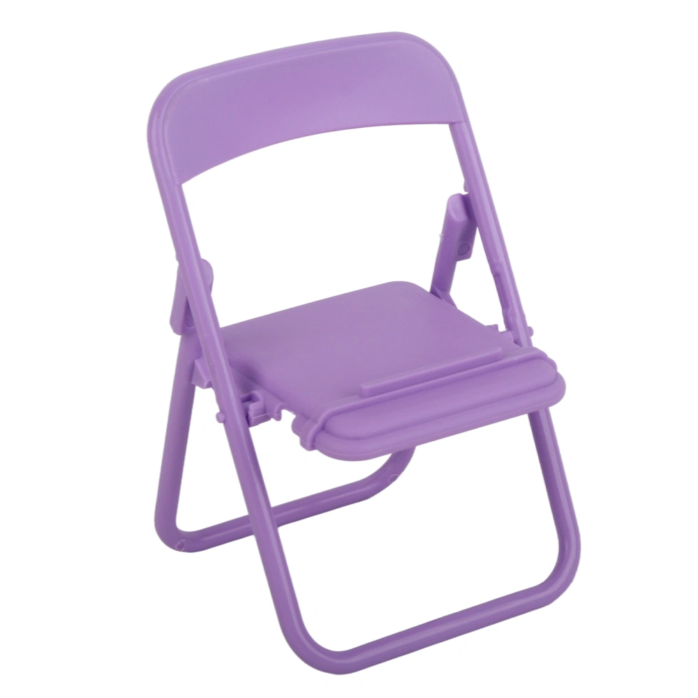 Phone Stand TPR Material Portrait Landscape Mode Watching Stool Shape Auxiliary Decorative Portable Mobile HolderPurple