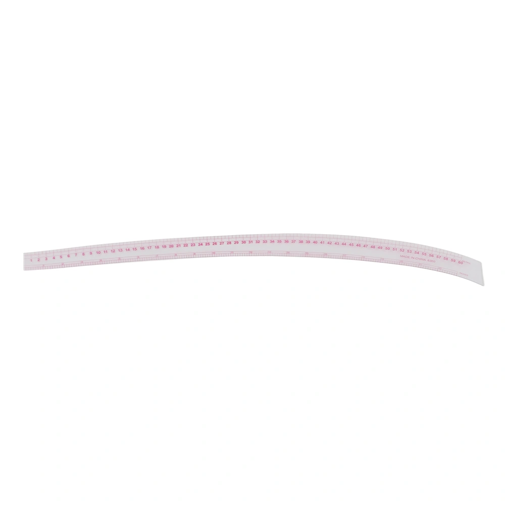 Clothing Measuring Ruler 60cm Long Built in Calibration Plastic Sewing Design Ruler for Cutting