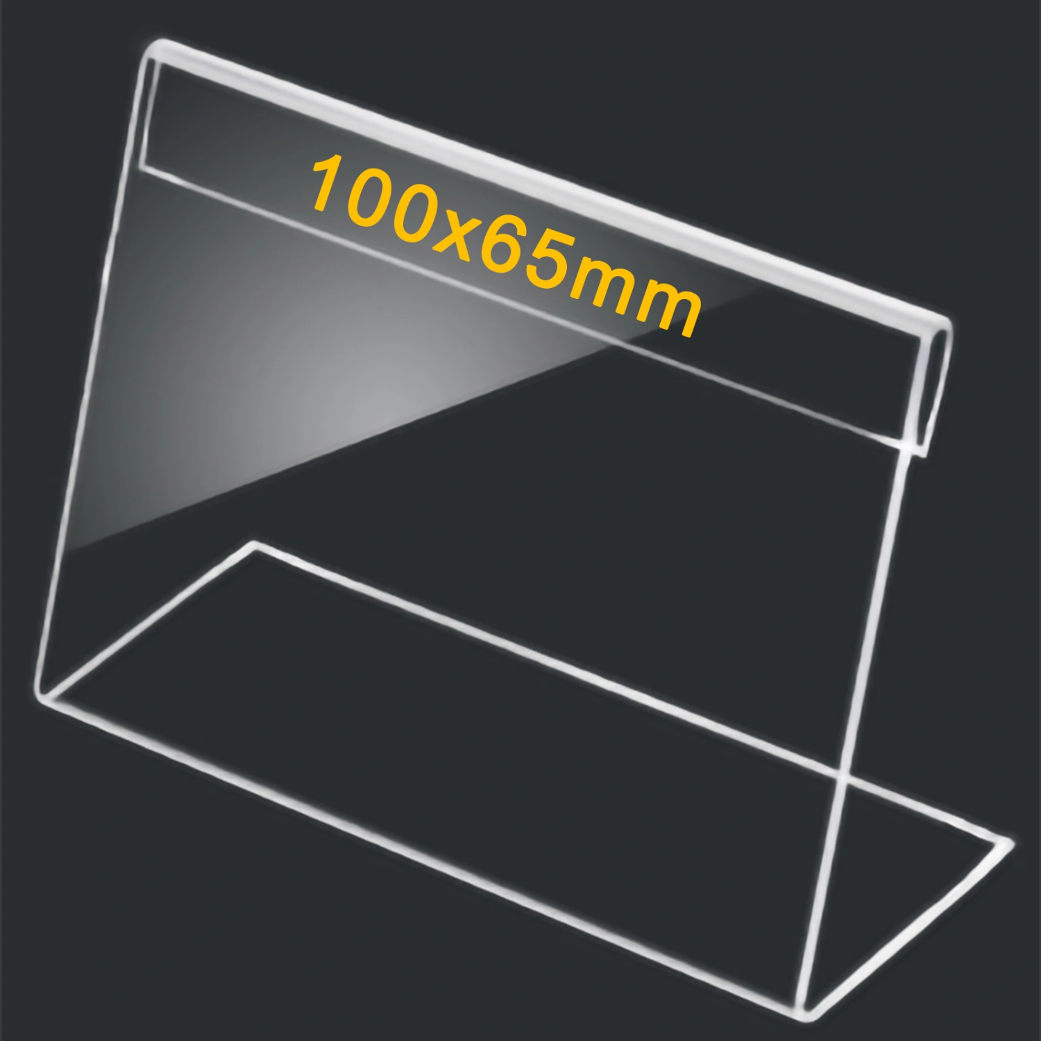 Business Card Holder Premium Acrylic L Shape Scratch Proof Sturdy Durable Business Card Display for Office Hotel MeetingCard Size 100x65mm