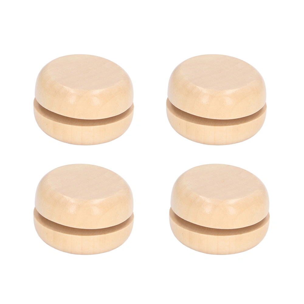 4Pcs Wooden Yoyo Small Size Portable Premium Durable Wood Unfinished Surface DIY YoYo Plain Wooden YoYo