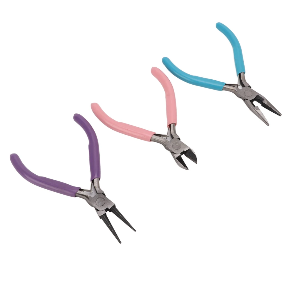 3Pcs Pliers Set High Carbon Steel Sturdy Durable Rustproof Wide Application Jewelry Pliers for DIY Jewelry Wire