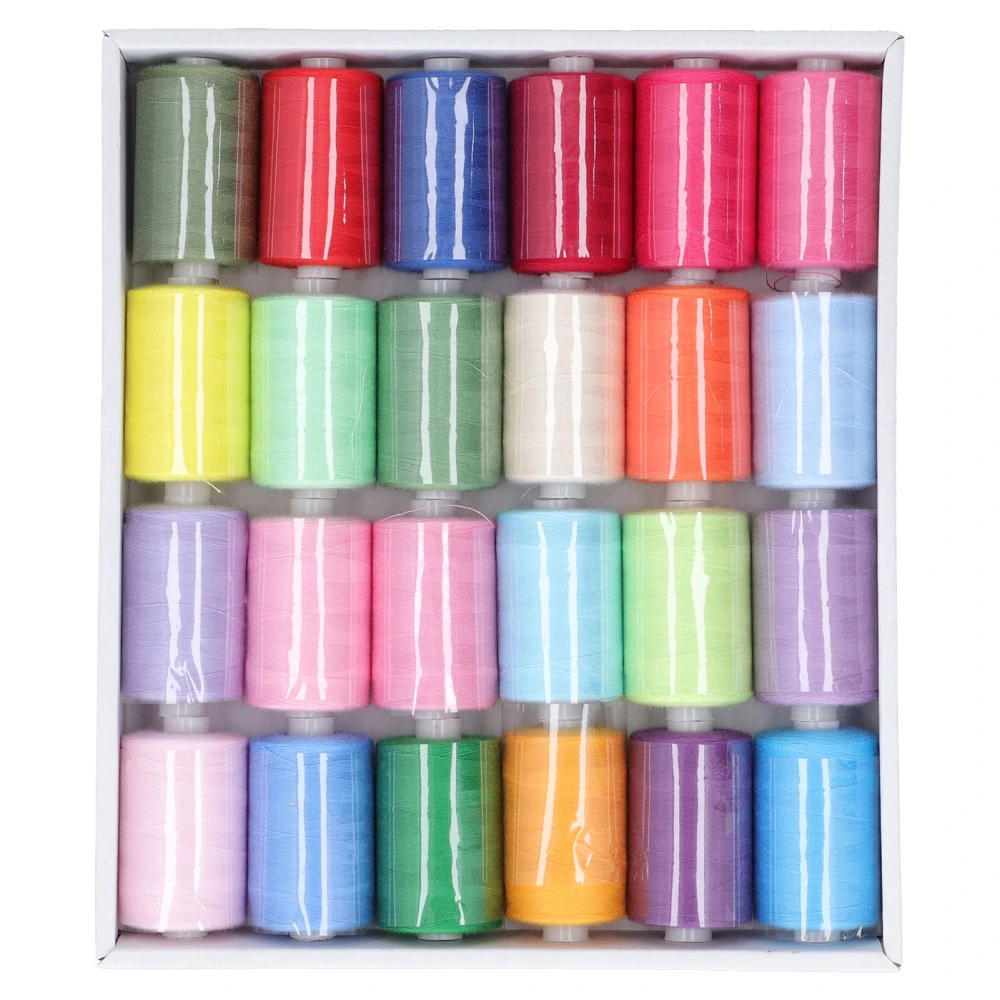 24Pcs Sewing Thread Rich 402 Vibrant Colors Multifunctional Wide Application Sewing Thread Assortment