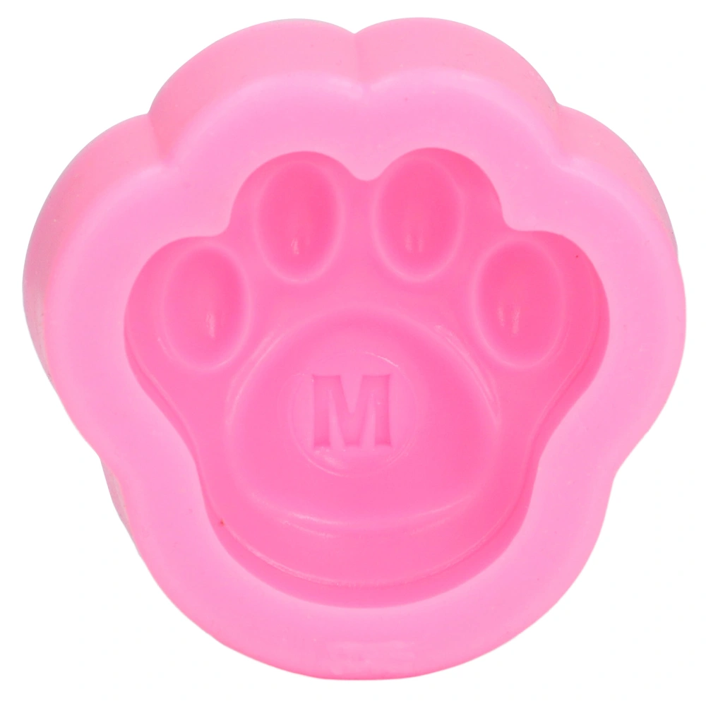 Silicone Mold Flexible Soft Reusable Cat Dog Paw Shape Decoration Mold Baking Tool for DIY Cake FondantStyle 1 Pink 19‑225