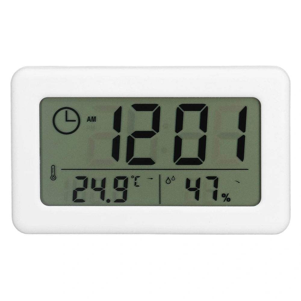 Digital Clock Simple Mini Special Mirror Design Portable Practical White Electronic Clock