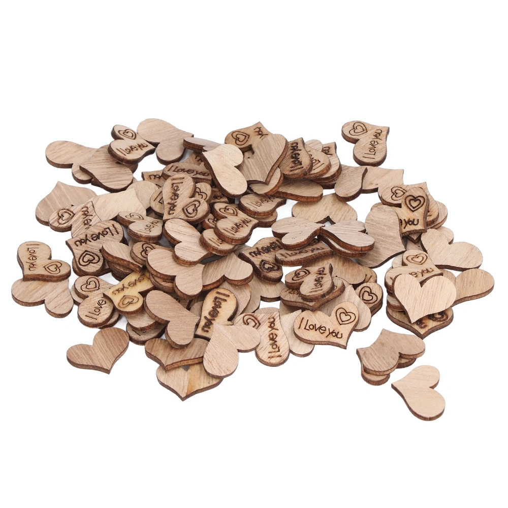 200Pcs Wooden Hearts 16x22mm Premium Wood Eco Friendly Nontoxic Wide Application Heart Cutouts for DIY Gifts Craft