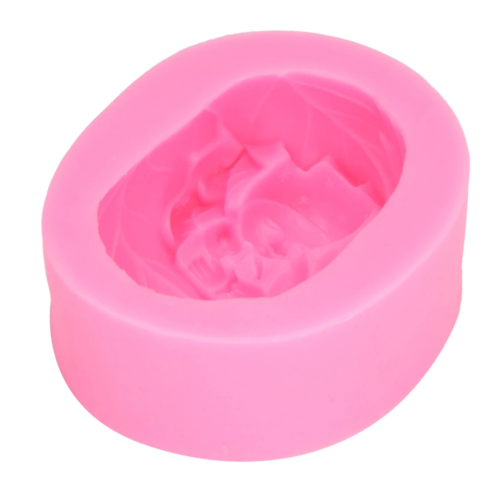 Baby Molds Silicone Pink Lovely Style Soft Comfortable Durable Washable Decorative Convenient Practical Cooking Tool