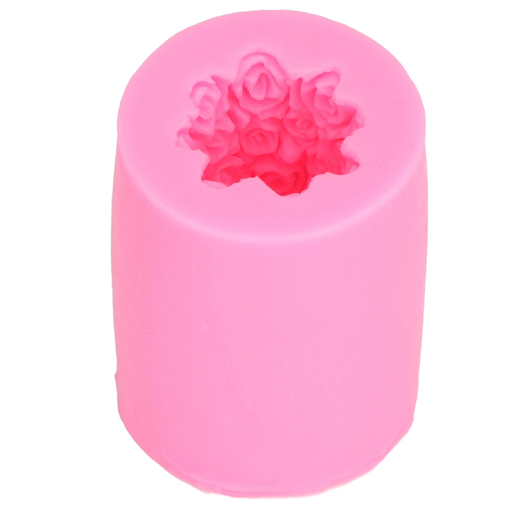 Silicone Mold DIY 3D Three Dimensional Rose Flower Candle Fondant Cake Soap Mold Decoration