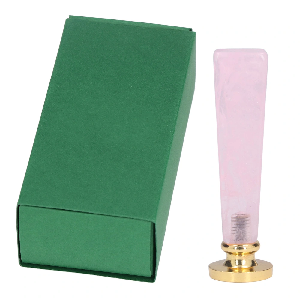 Wax Stamp Detachable Handle Exquisite Pattern Unique Design Wide Application Sealing Wax Stamp for Card Making EnvelopGreen Box Pink Handle